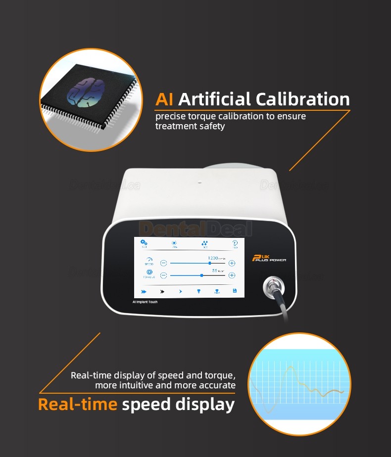Pluspower&reg; Ai Touch Dental Implant Surgical Motor with 20:1 Contra-angle